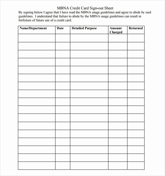Inventory Sign Out Sheet Template Free Download 20