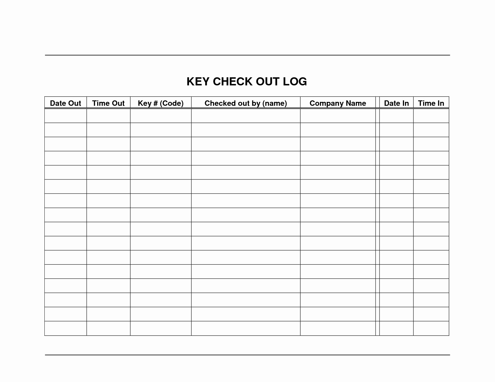 inventory sign out sheet template free