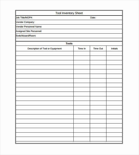 Inventory Template Google Sheets