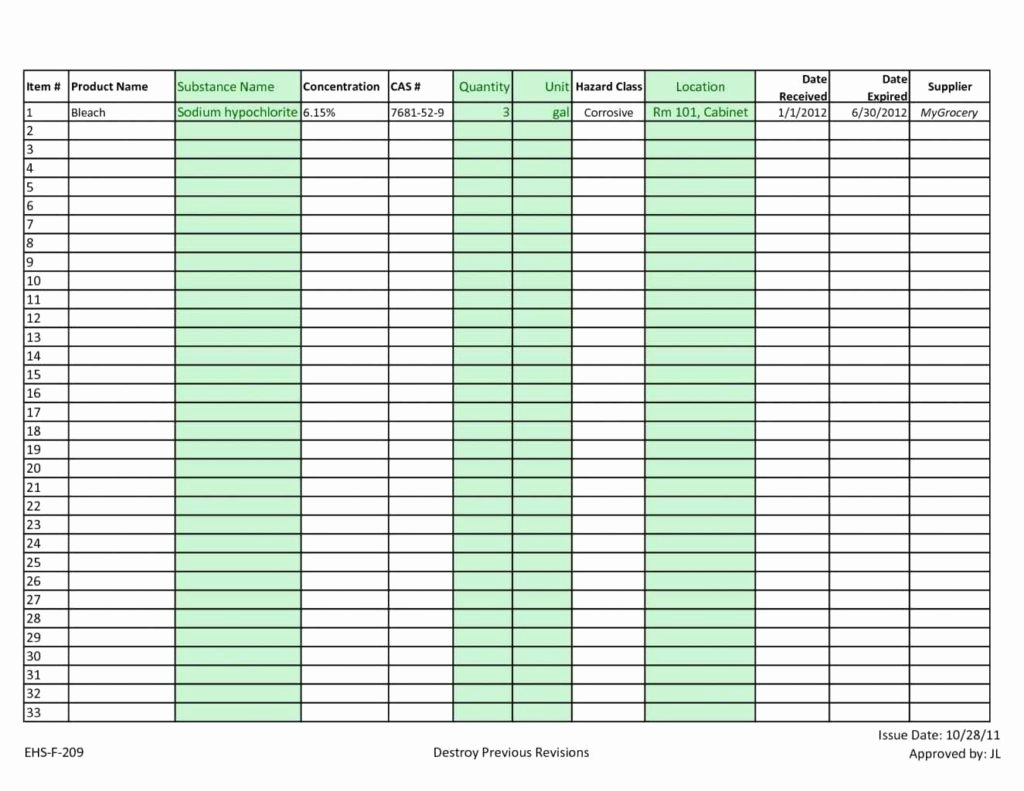 Inventory Tracking Spreadsheet Template Free Free
