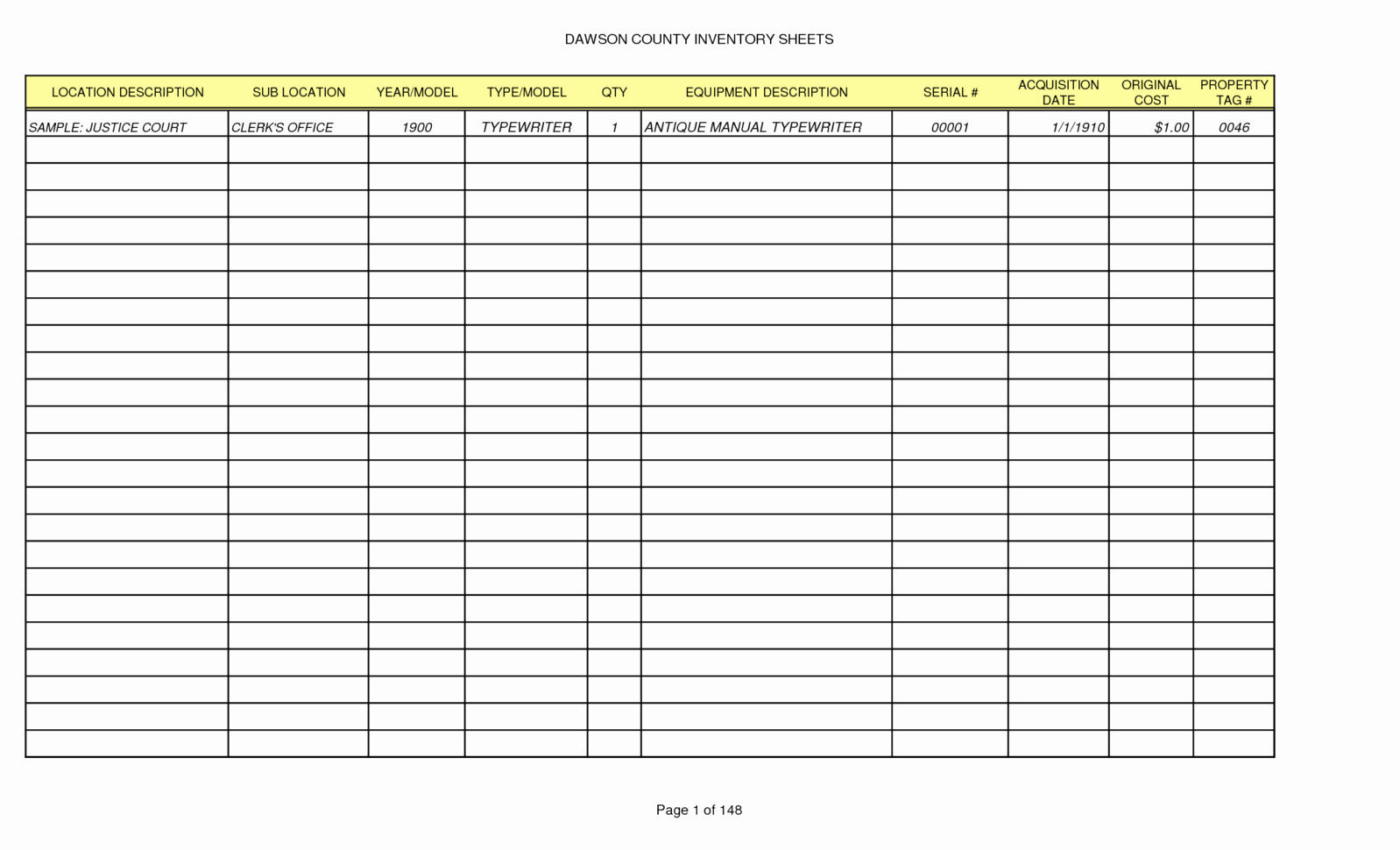 Inventory Tracking Spreadsheet Template Inventory
