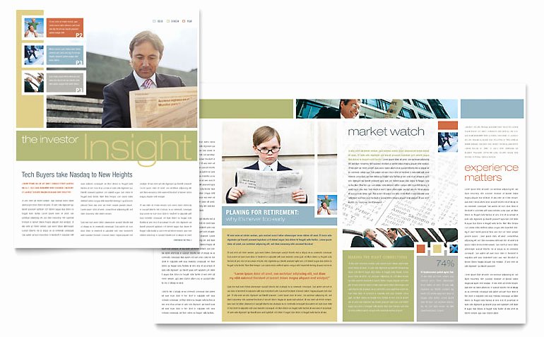 Investment Advisor Newsletter Templates FN D