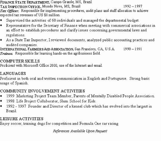 Investment Banker Resume Example