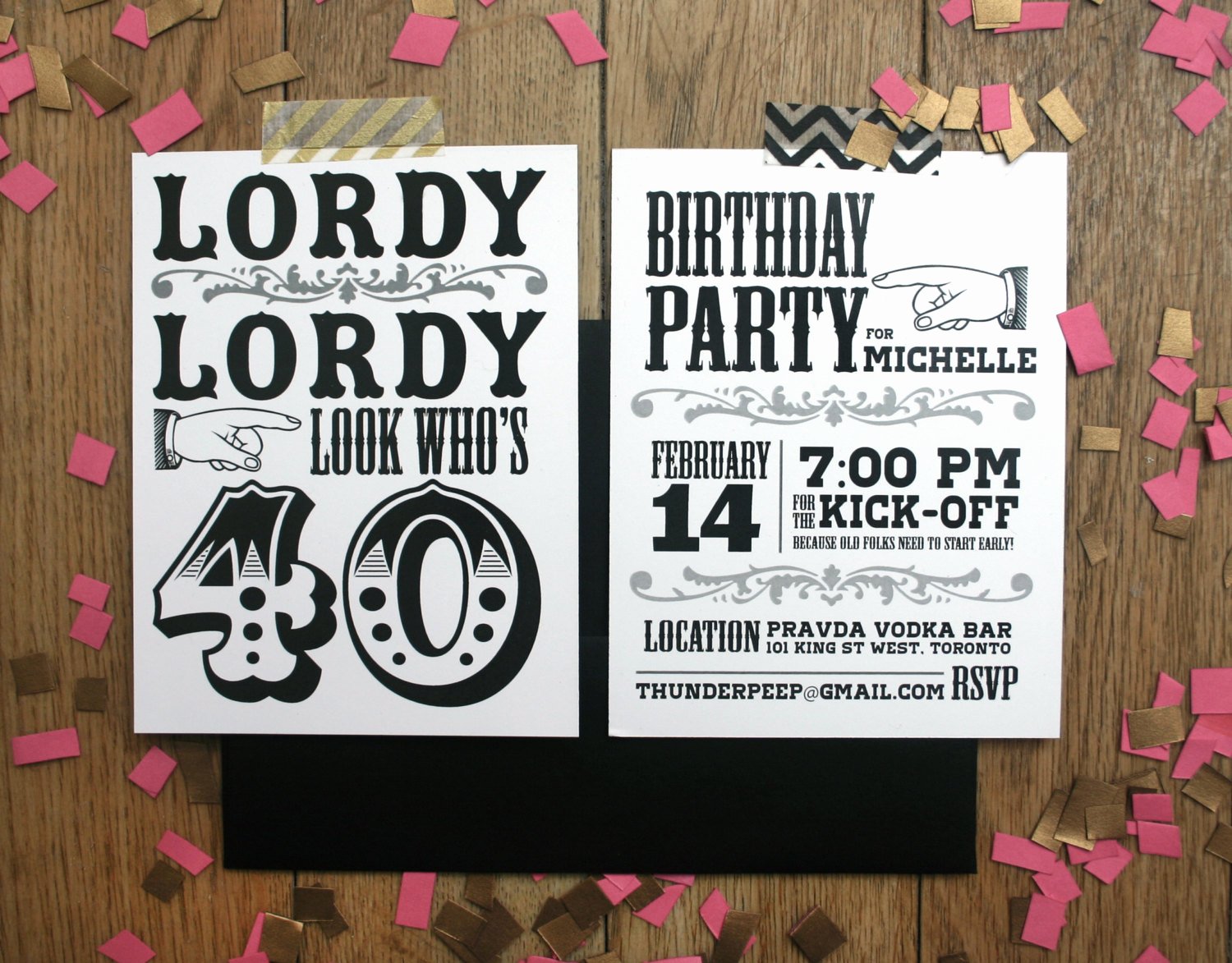 Invitation 40th Birthday Party Men