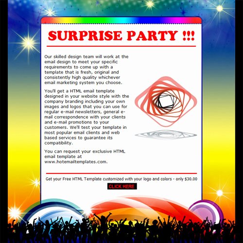 Invitation Email format for Party