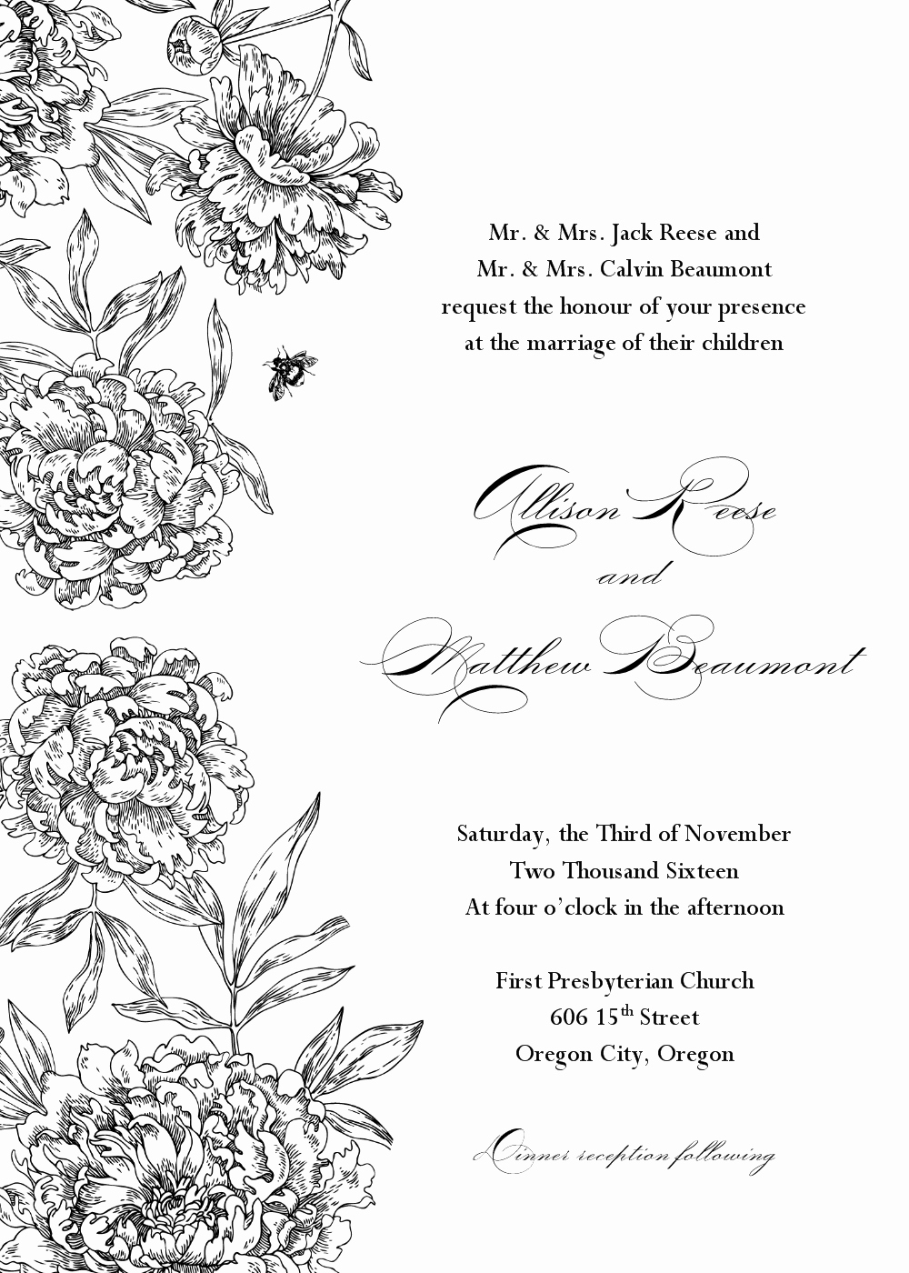 invitation wedding templates