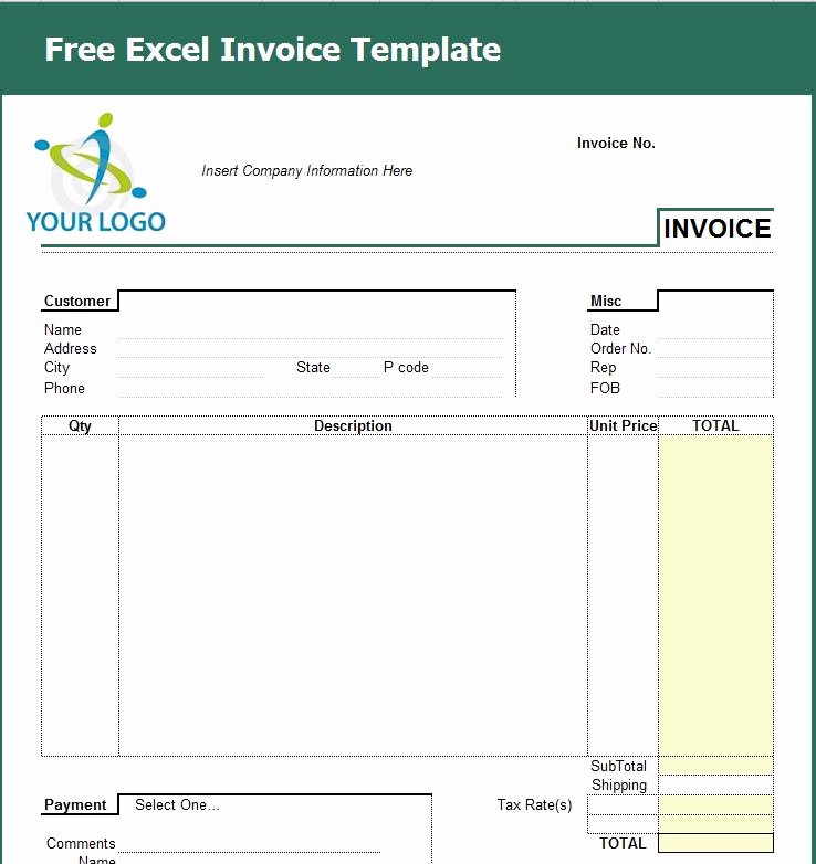 invoice template excel 2010 2370