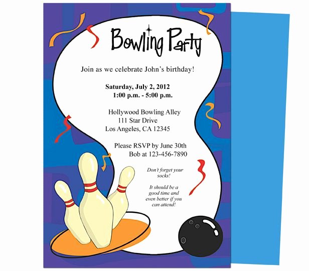 It S A Bowling Birthday Invitations Template Printable