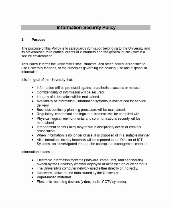 It Security Policy Template