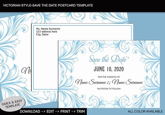 Items Similar to Printable Wedding Save the Date Postcard