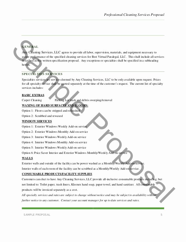 Janitorial Service Proposal Template