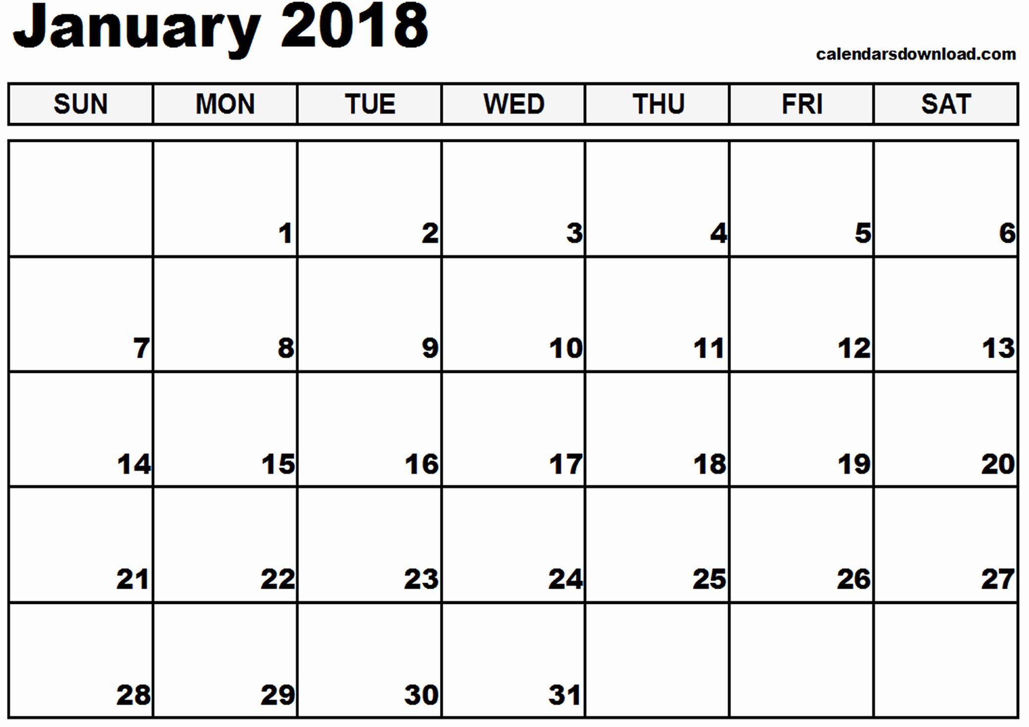 january 2018 calendar template 1622