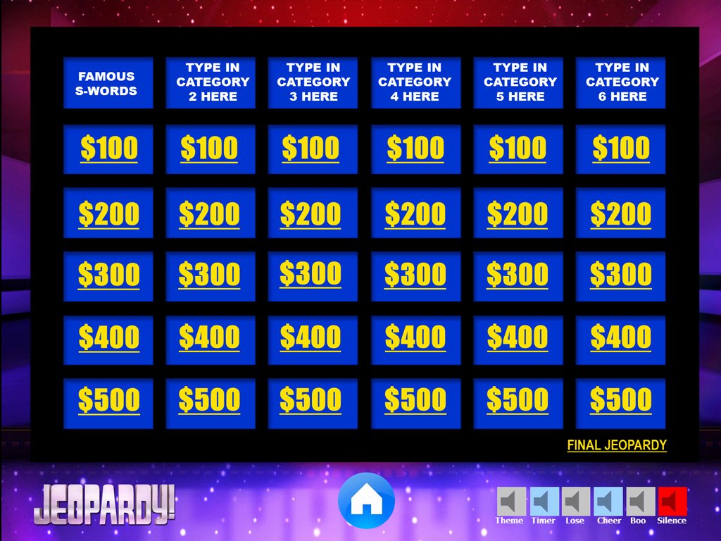 Jeopardy Powerpoint Game Template Youth Downloadsyouth
