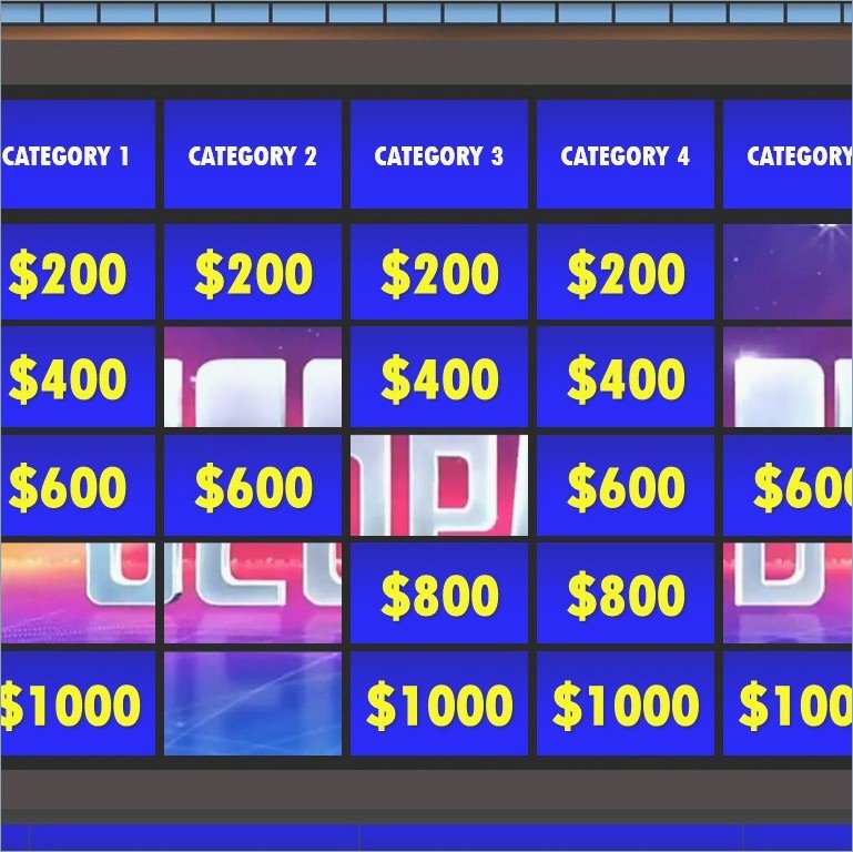 Jeopardy Powerpoint Template 5 Categories