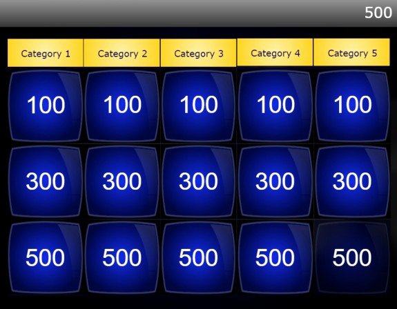 Jeopardy Powerpoint Template Ppt Bountrfo
