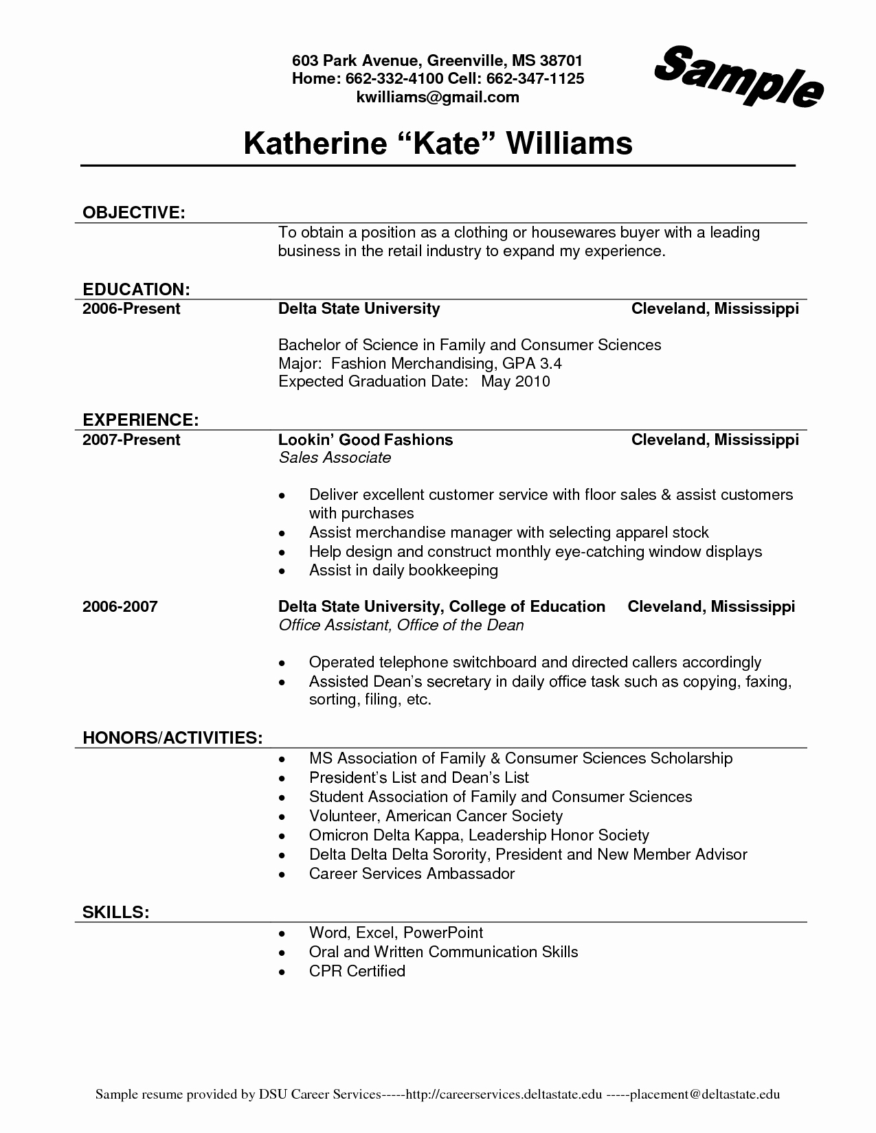 Job Description A Sales Associate For A Resume