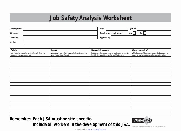 Job Safety Analysis Template 3