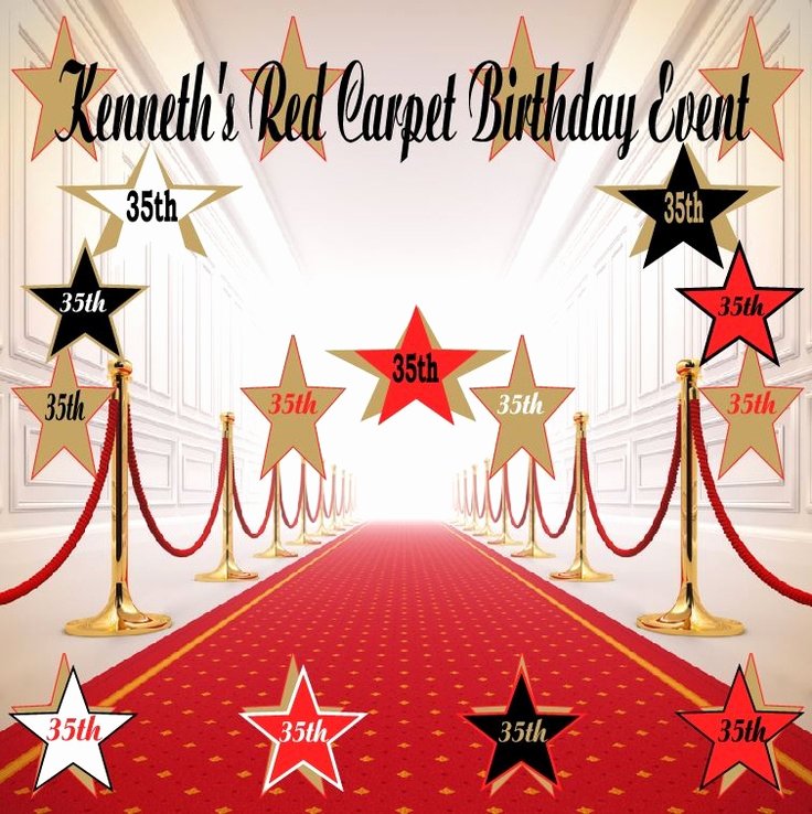 Kenneth S Red Carpet Birthday event Backdrop Banner