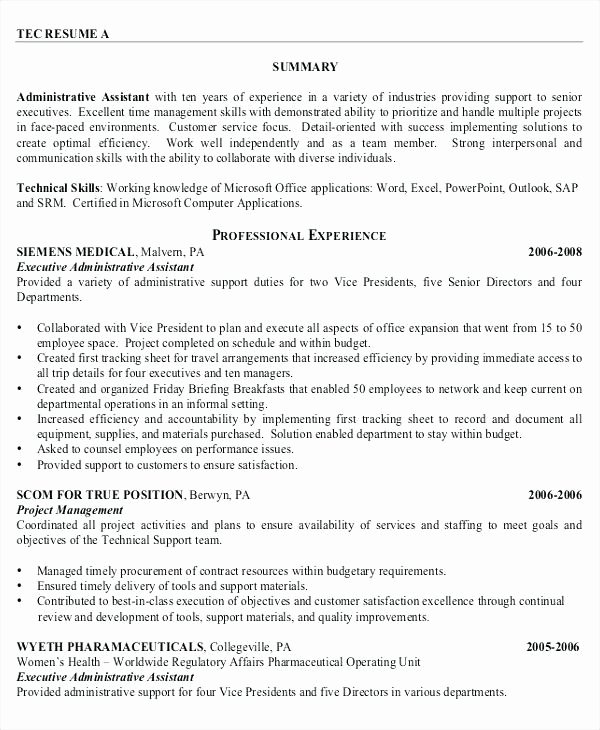 Keywords for Executive assistant Resume