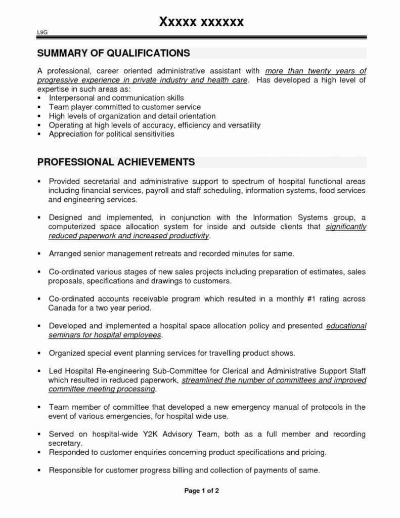 Keywords for Executive assistant Resume Templates Medical