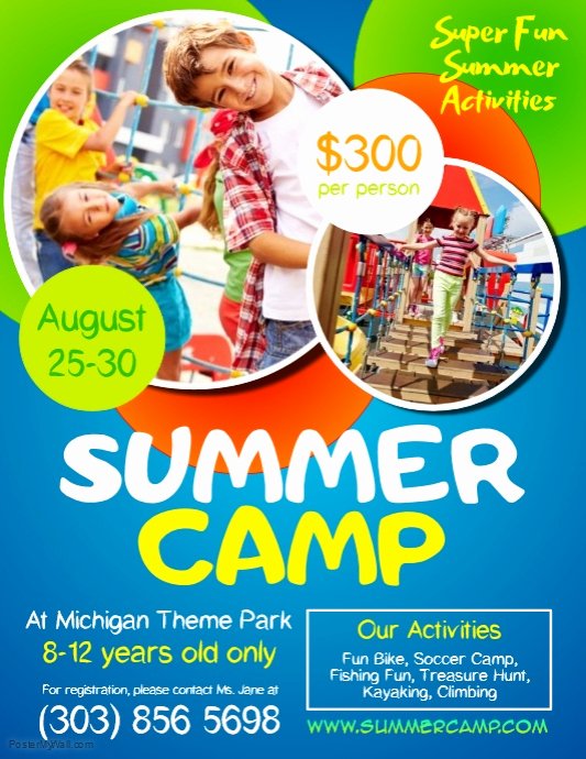 Kids Summer Camp Flyer Template