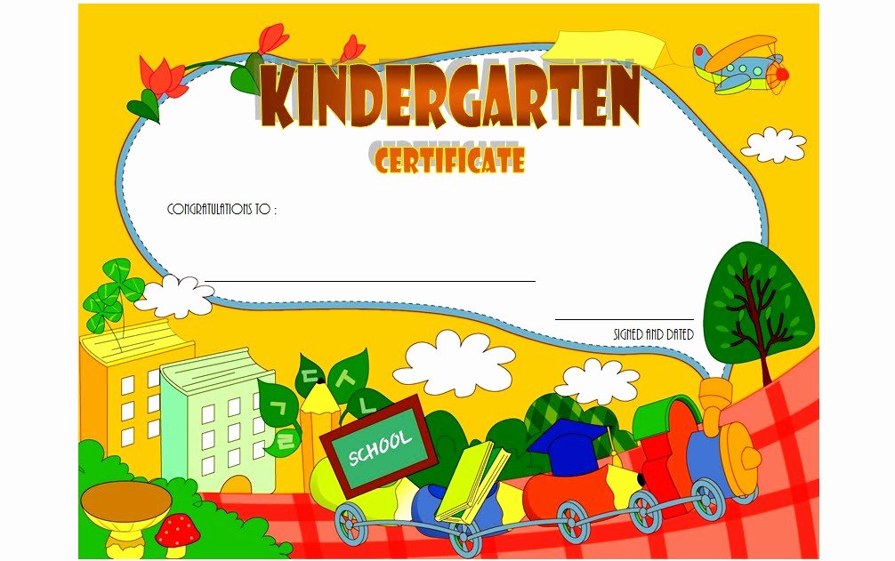 kindergarten graduation certificate template 6