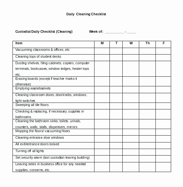 Kitchen Cleaning Schedule Example Apartment Cleaning