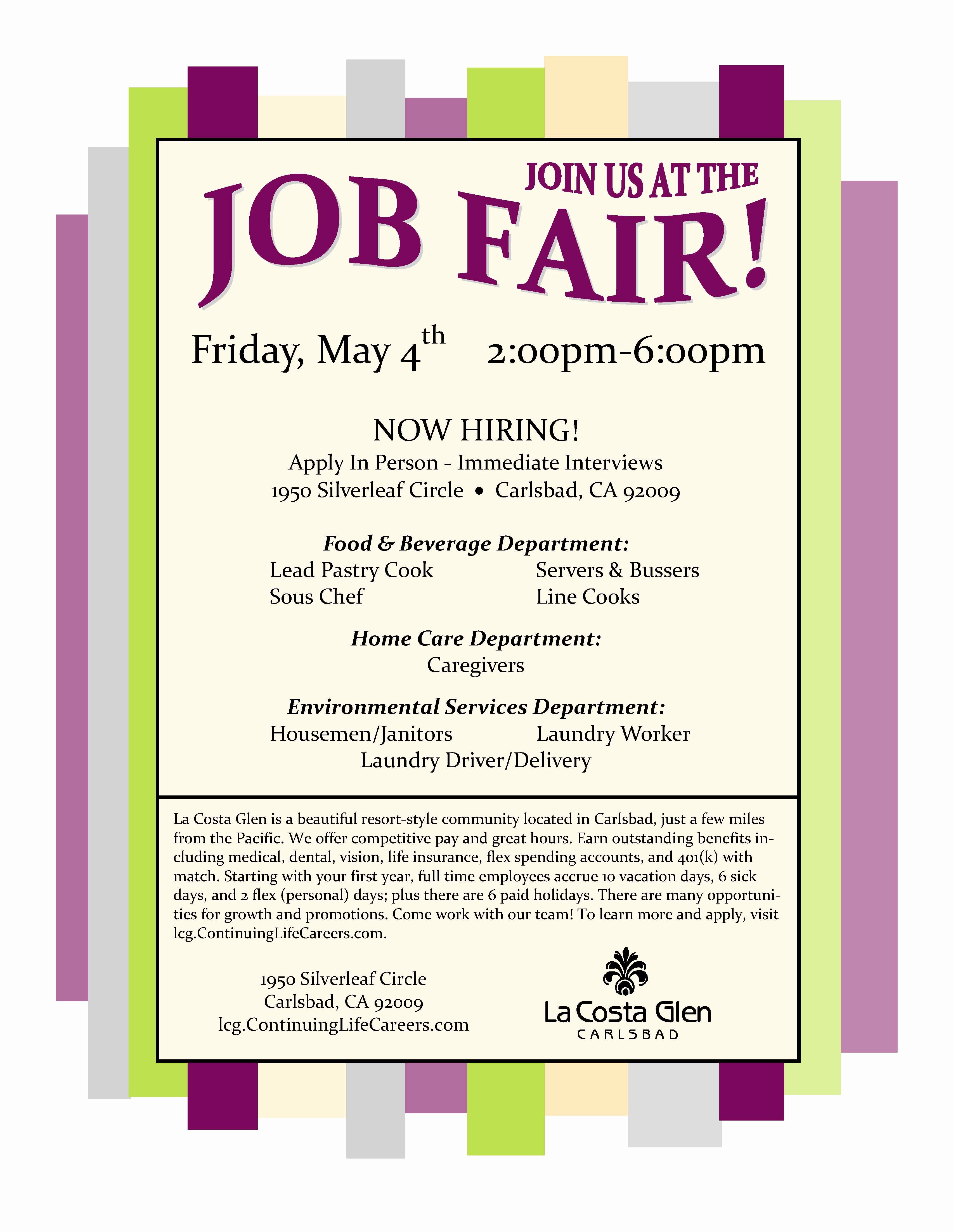 La Costa Glen Job Fair 5 4