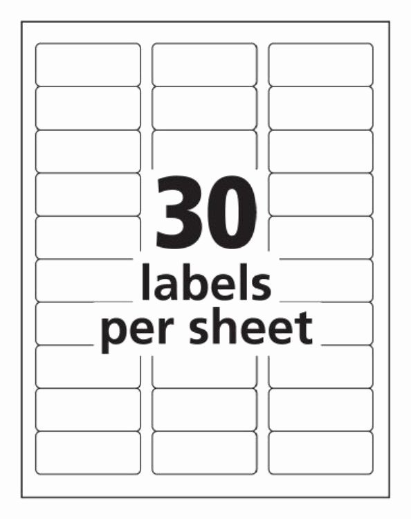 Label Templates 30 Per Sheet Invitation Template