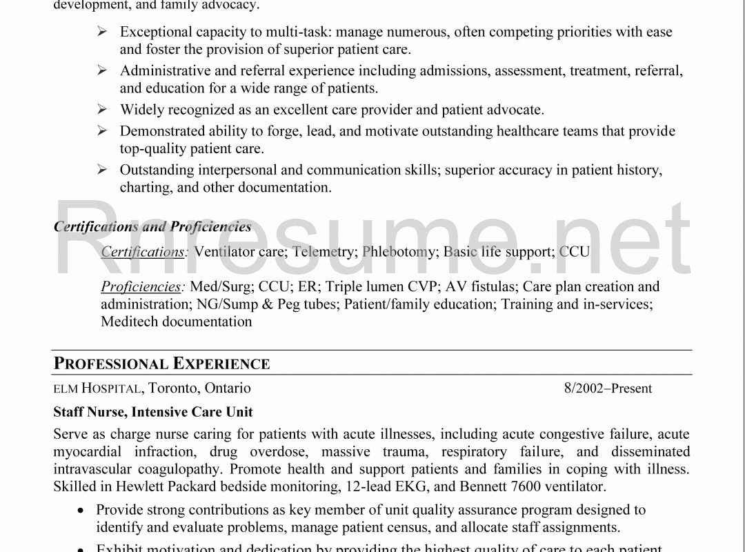 Labor and Delivery Charge Nurse Resume Sample Excellent