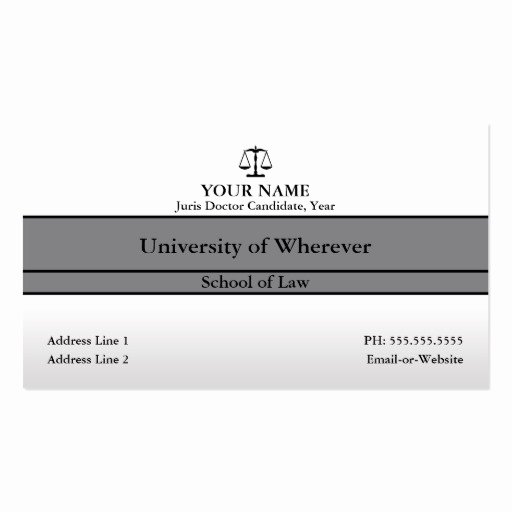 Law Student Business Card Templates