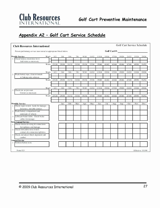 Lawn Maintenance Schedule Template