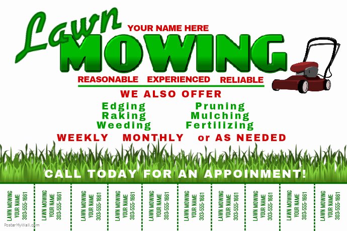 Lawn Mowing Flyer Template Bing Images