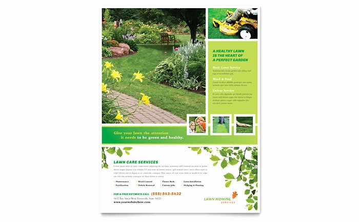 Lawn Mowing Service Flyer Template Design