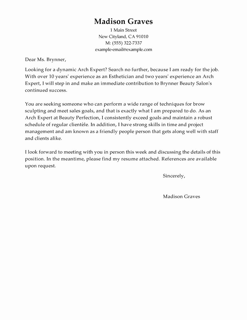 Leading Professional Arch Expert Cover Letter Examples