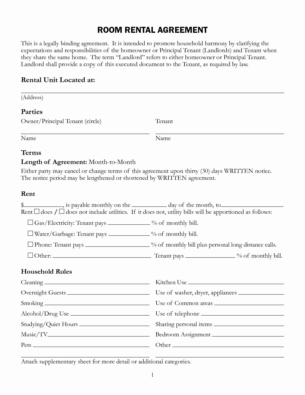 lease agreement template