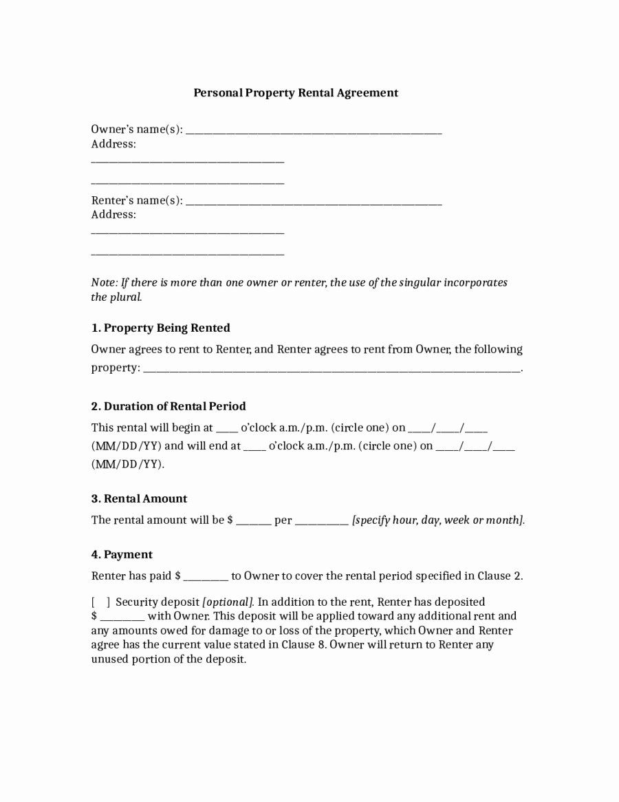 Lease Agreement Template Template Trakore Document Templates