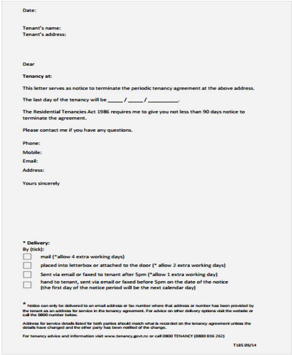 Lease Letter Templates 8 Free Sample Example format