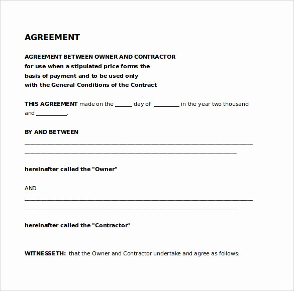 Legal Agreement Template – 10 Free Word Pdf Documents