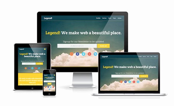 Legend Free Responsive HTML5 E Page Website Template