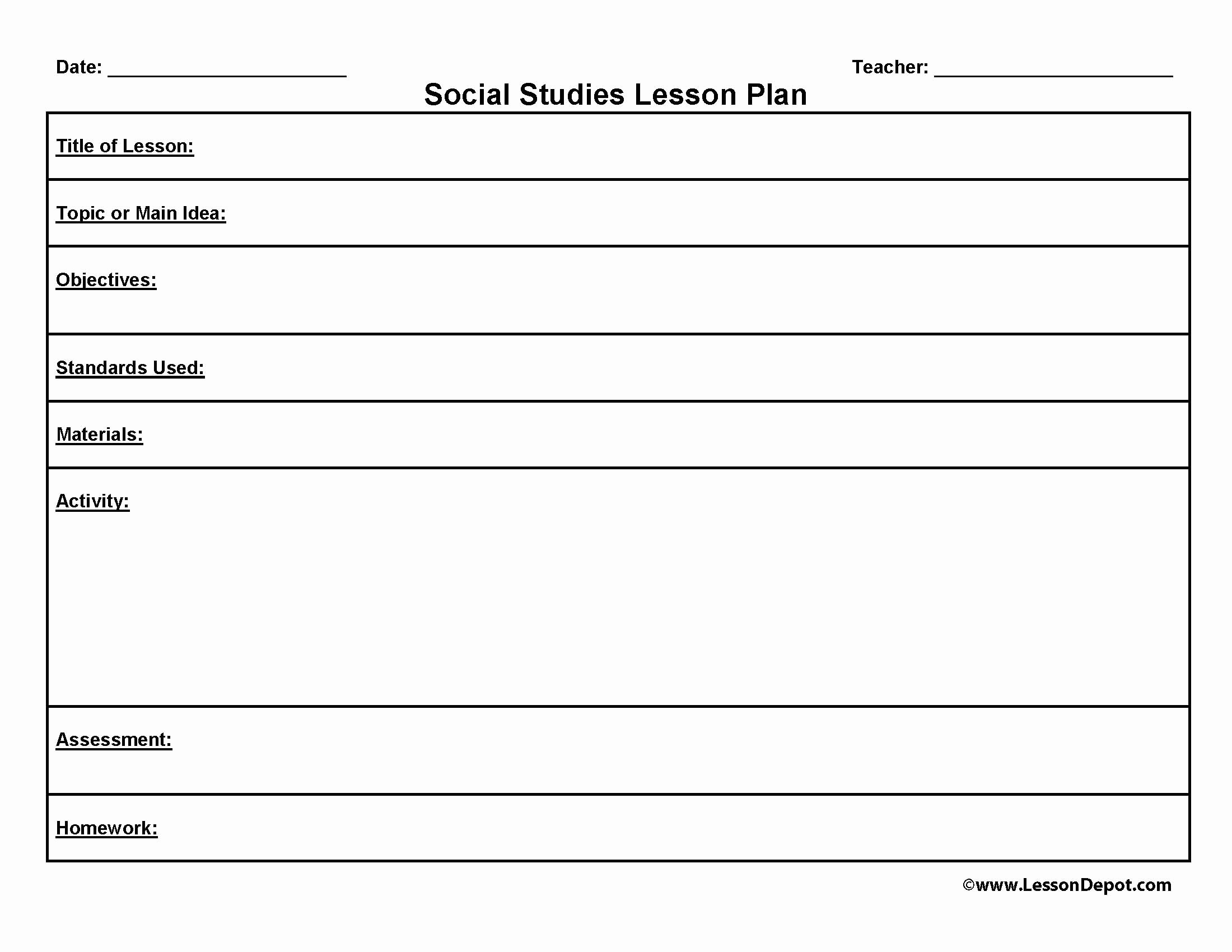 Lesson Plan format
