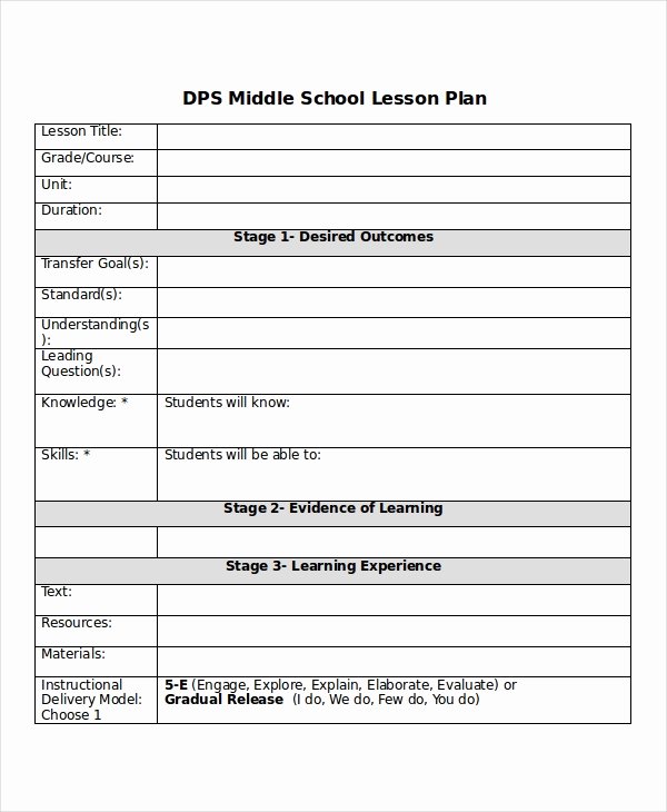 Lesson Plan Template 10 Free Word Pdf Document