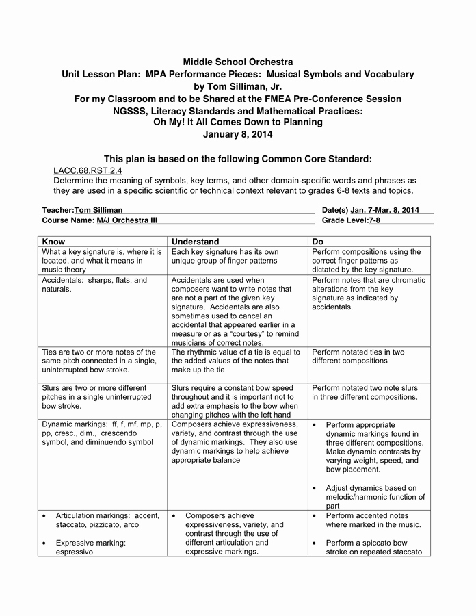 Lesson Plan Template In Word and Pdf formats