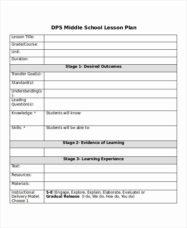Lesson Plan Template Word Doc
