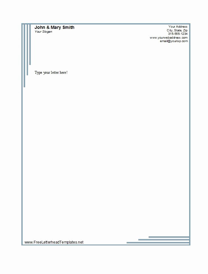 Letter Headed Paper Template