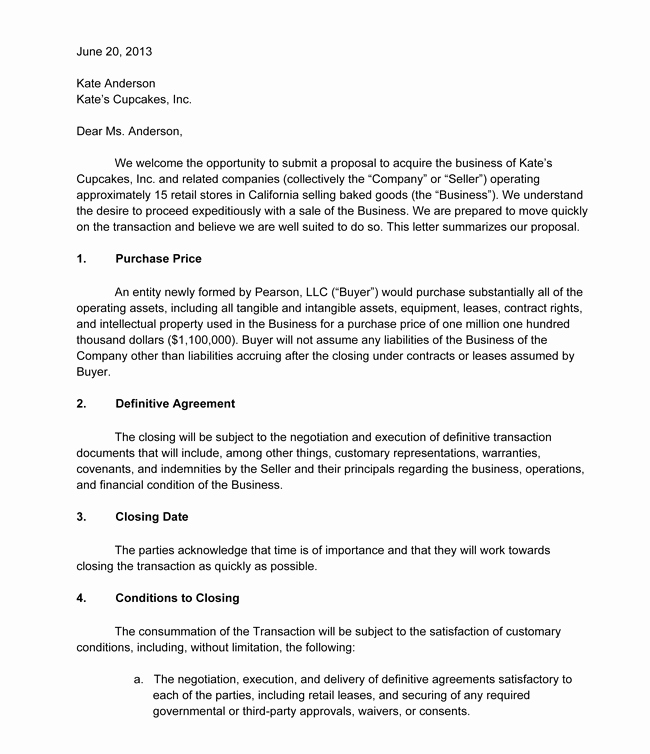 Letter Of Intent Sample 5 Templates &amp; formats In Word Pdf