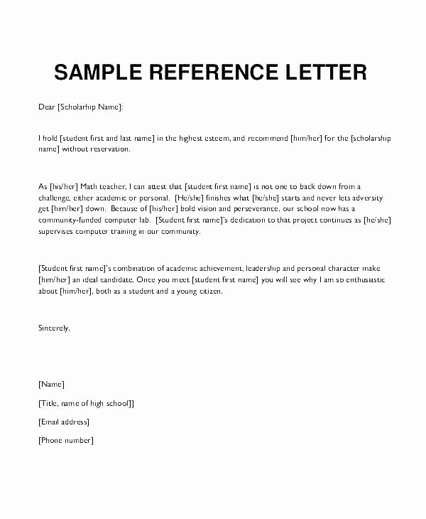 Letter Re Mendation Template College Admission Samples