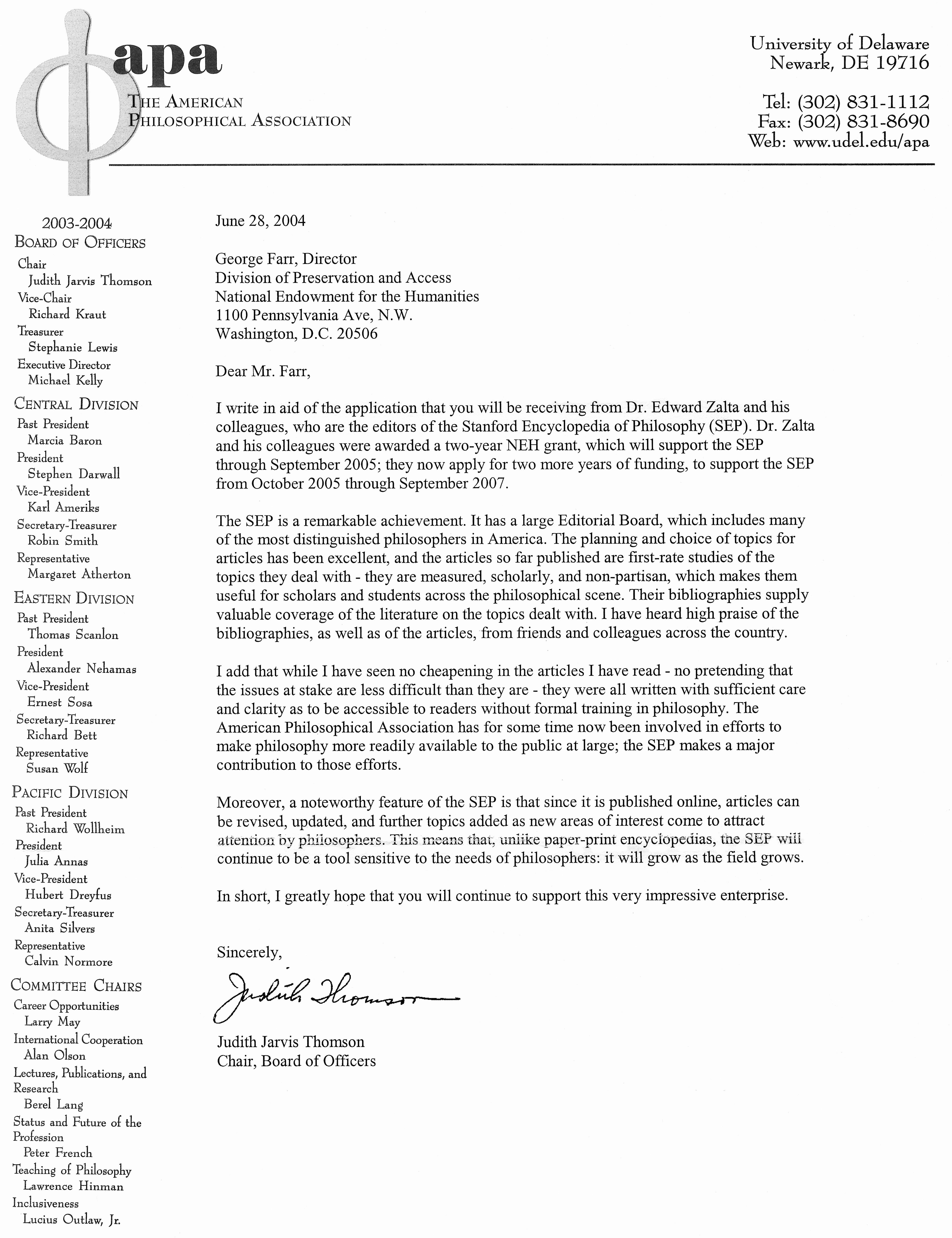 Letter Support for Grant