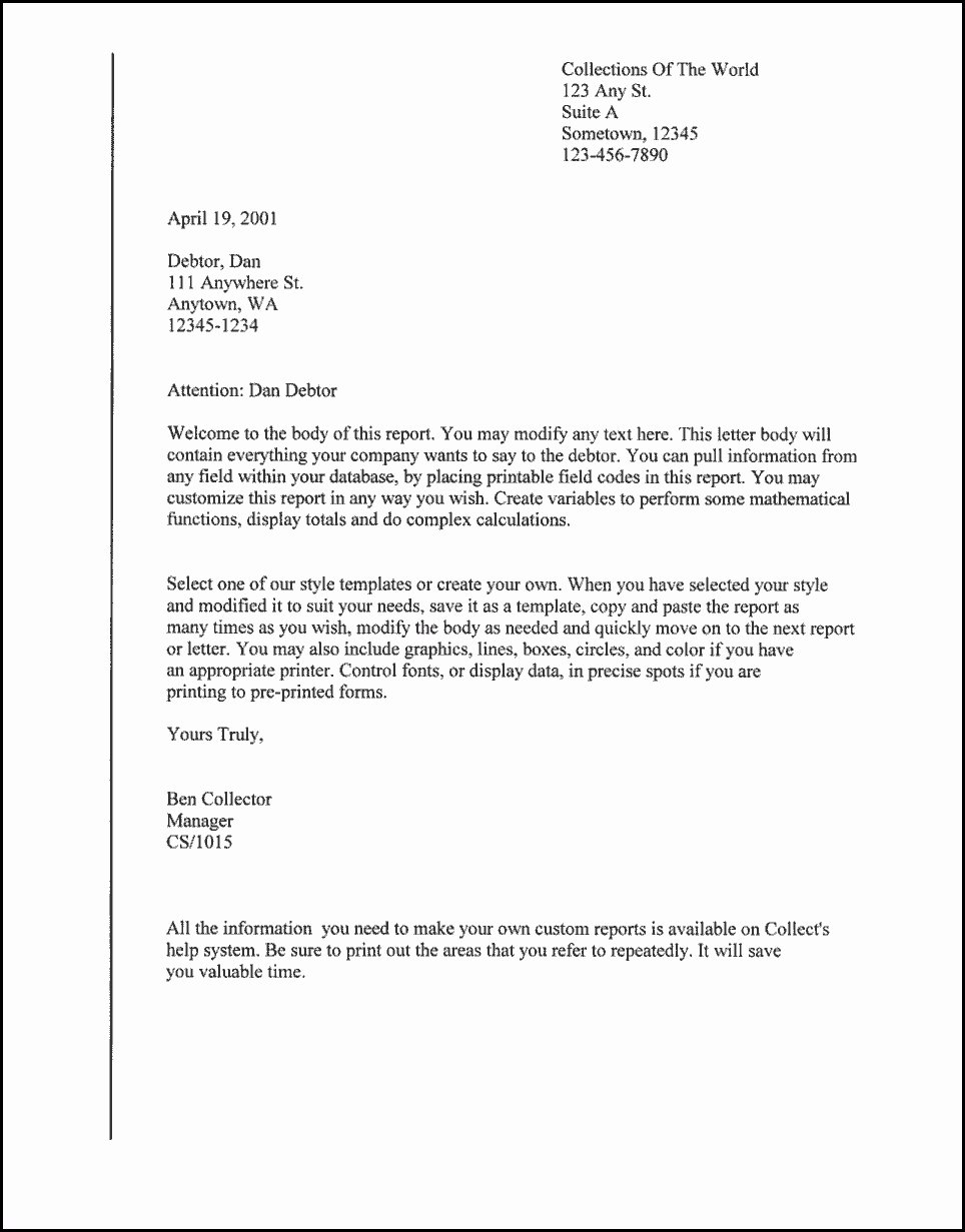 letter of support sample template