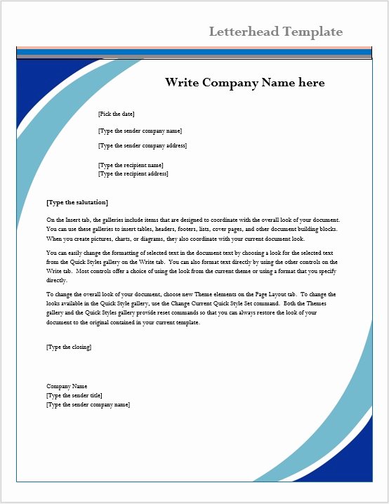 Letterhead Template – Microsoft Word Templates
